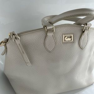 Pebble domed satchel with crossbody strap